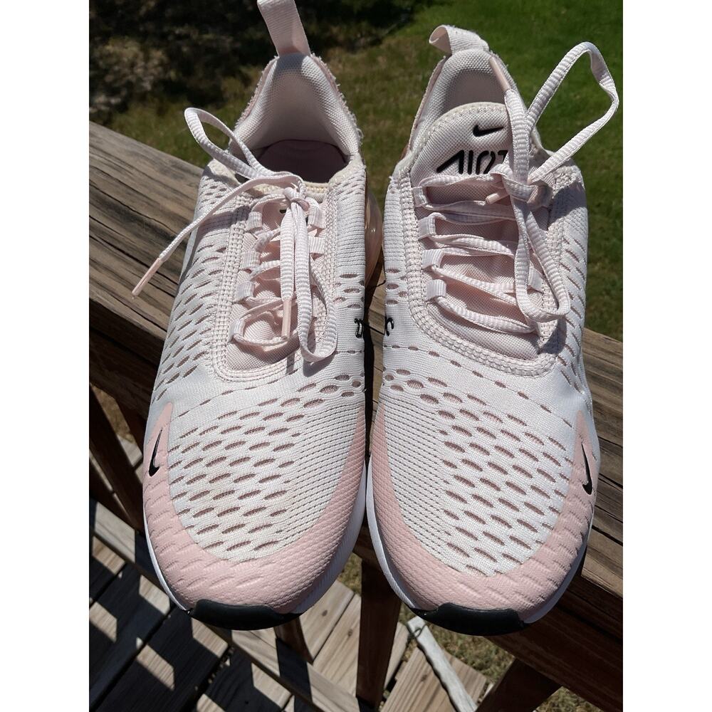 Nike Air Max 270 women’s Pink/White/Black Low Top Lace-Up Athletic Sneakers 8.5 - Picture 2 of 12